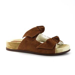 Brand New Alexandre Birman Clarita Shearling Slides SZ 39.5